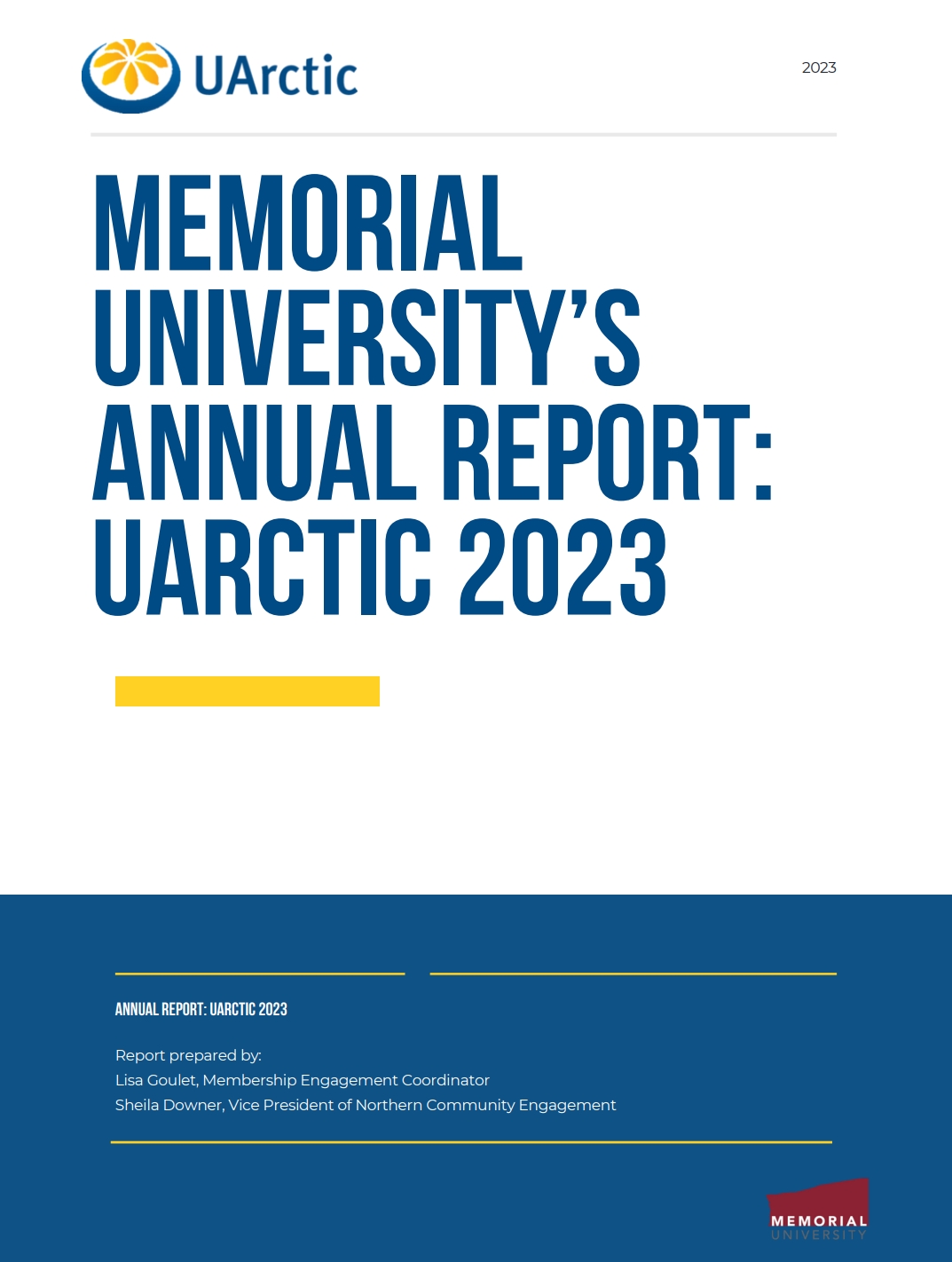 Memorial University's UArctic Report 2023